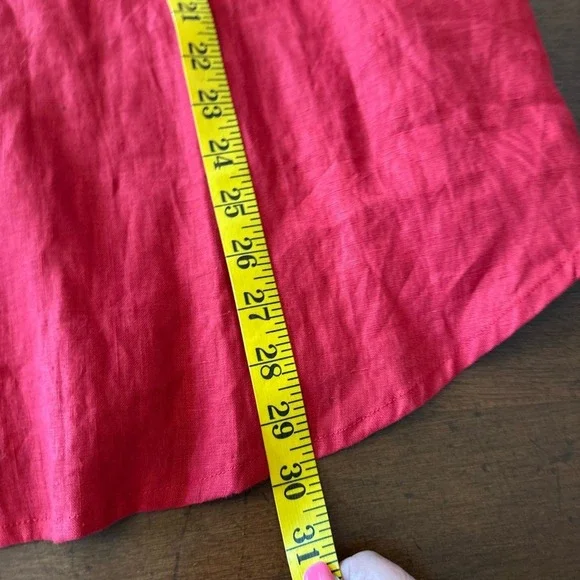 Lu.ciee NWT 2 piece red linen pantsuit sustainable fabric size S/M‎ - Picture 9 of 16